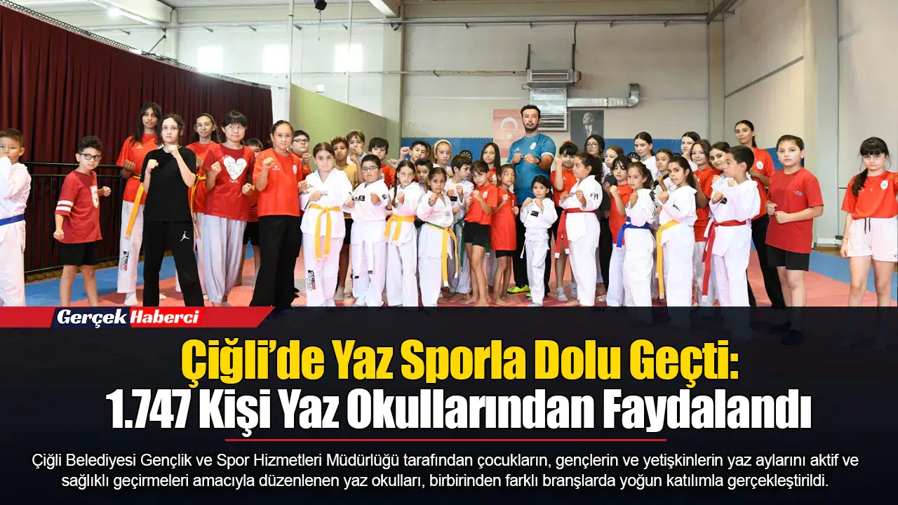 Çiğli’de Yaz Sporla Dolu Geçti: 1.747 Kişi Yaz Okullarından Faydalandı
