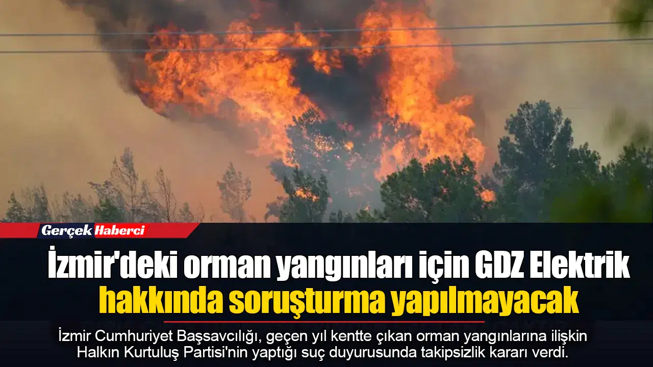İzmir'deki orman yangınları için GDZ Elektrik hakkında soruşturma yapılmayacak