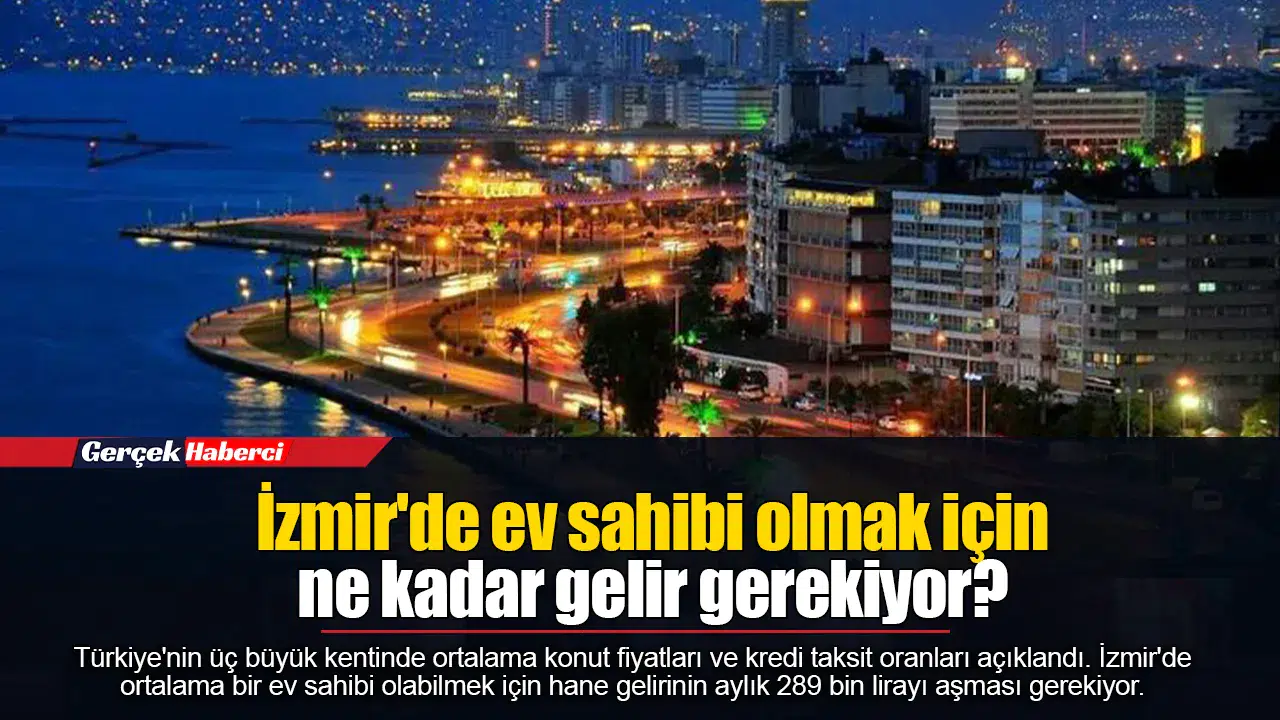 İzmir'de ev sahibi olmak için ne kadar gelir gerekiyor?