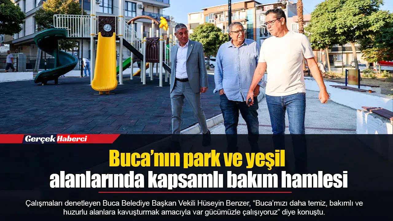 Buca’nın park ve yeşil alanlarında kapsamlı bakım hamlesi