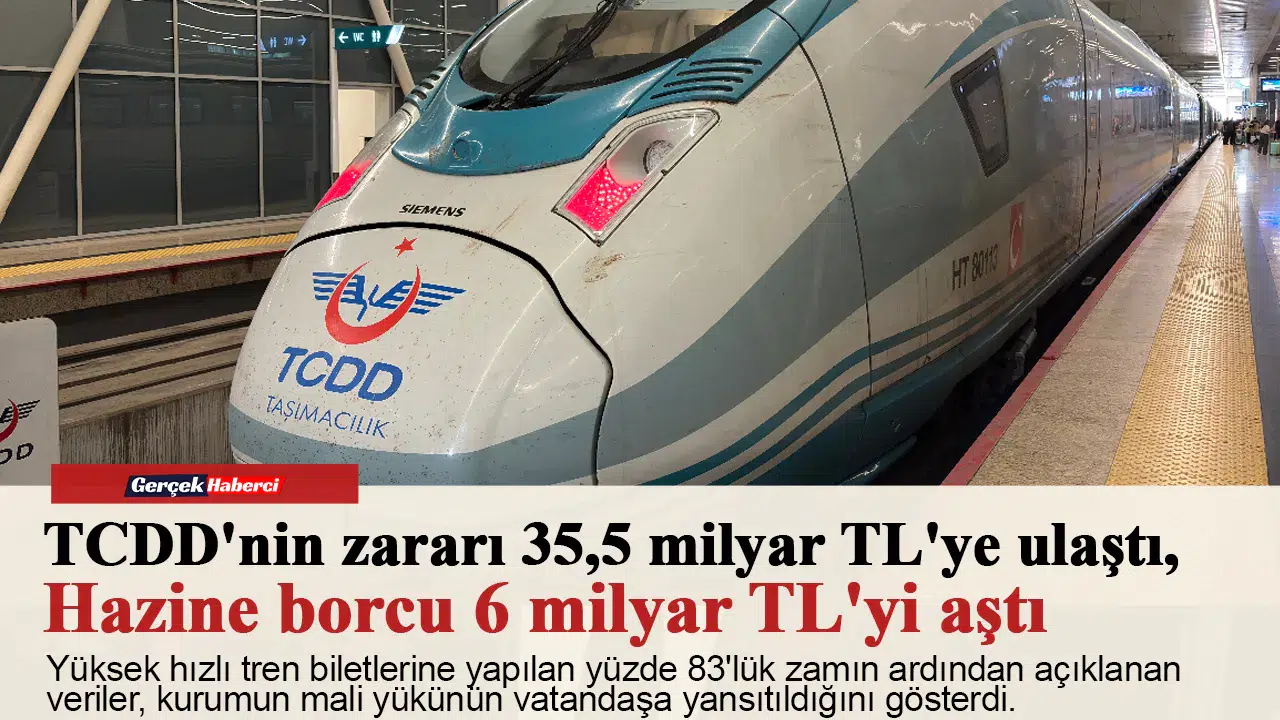 TCDD'nin zararı 35,5 milyar TL'ye ulaştı, Hazine borcu 6 milyar TL'yi aştı