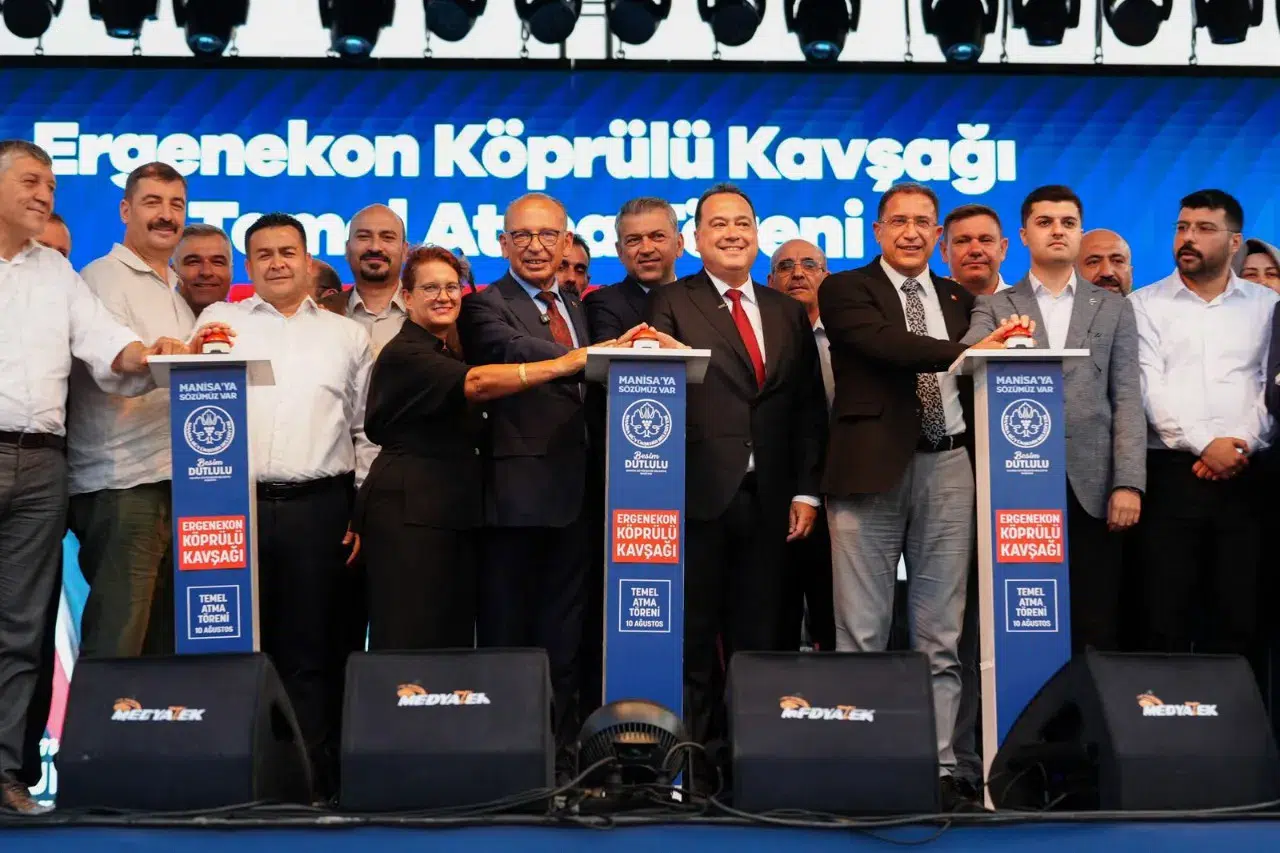 Manisa’nın Ulaşım Ağına Güç Katacak Ergenekon Köprülü Kavşağı’nın Temeli Atıldı