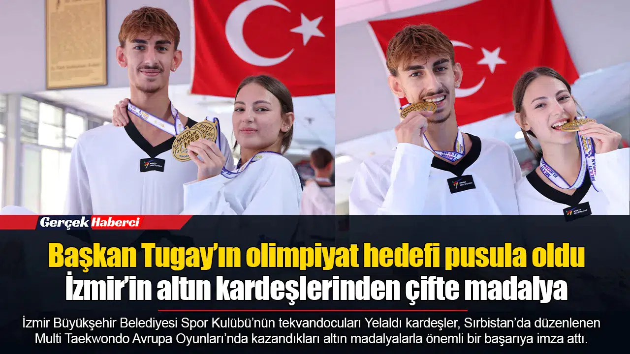 Başkan Tugay’ın olimpiyat hedefi pusula oldu...  İzmir’in altın kardeşlerinden çifte madalya