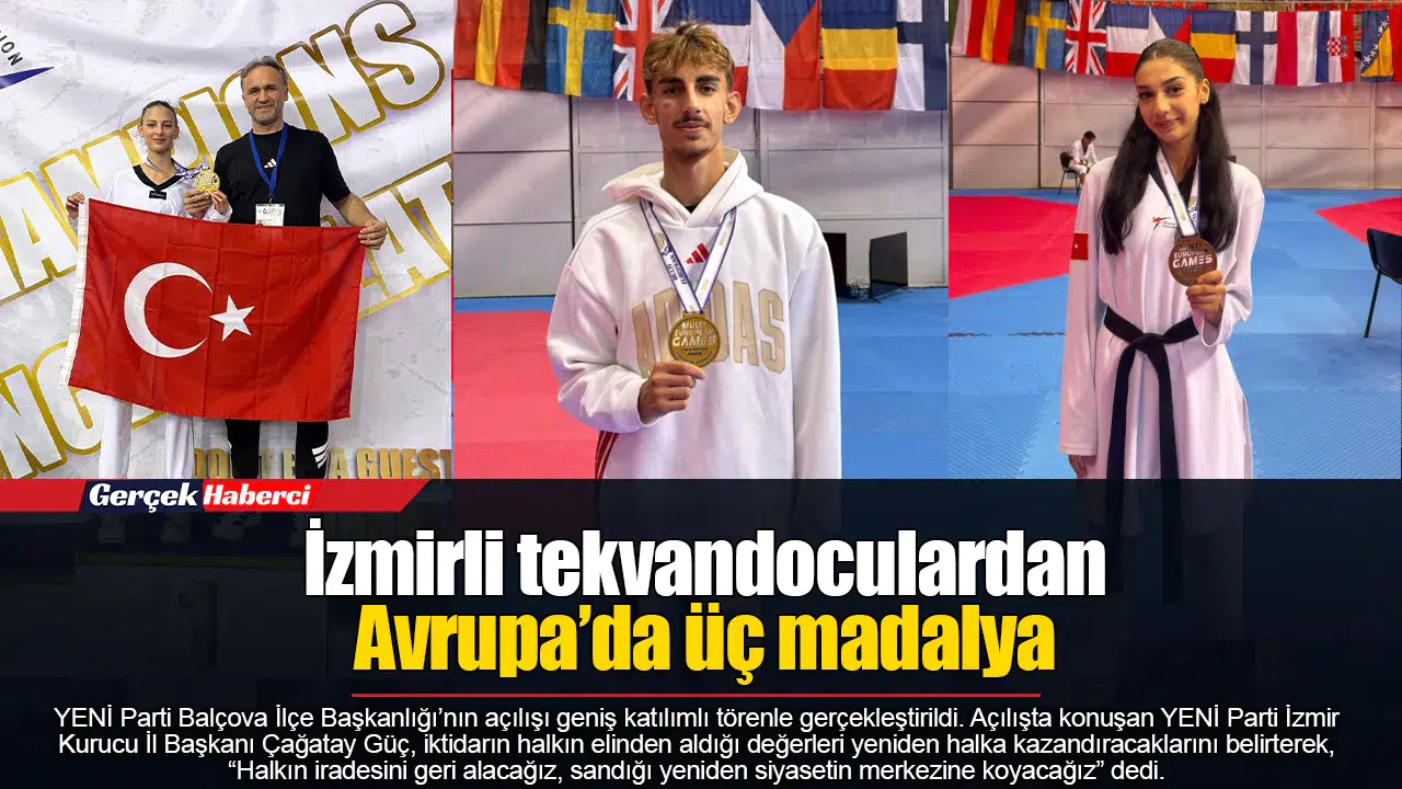 İzmirli tekvandoculardan Avrupa’da üç madalya