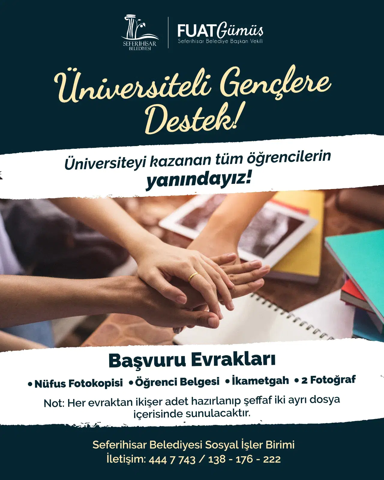 Seferihisar Belediyesi’nden üniversiteli gençlere destek