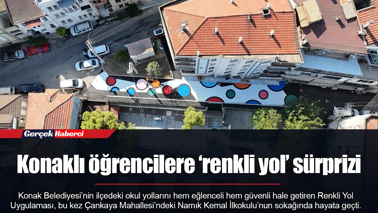 Konaklı öğrencilere ‘renkli yol’ sürprizi