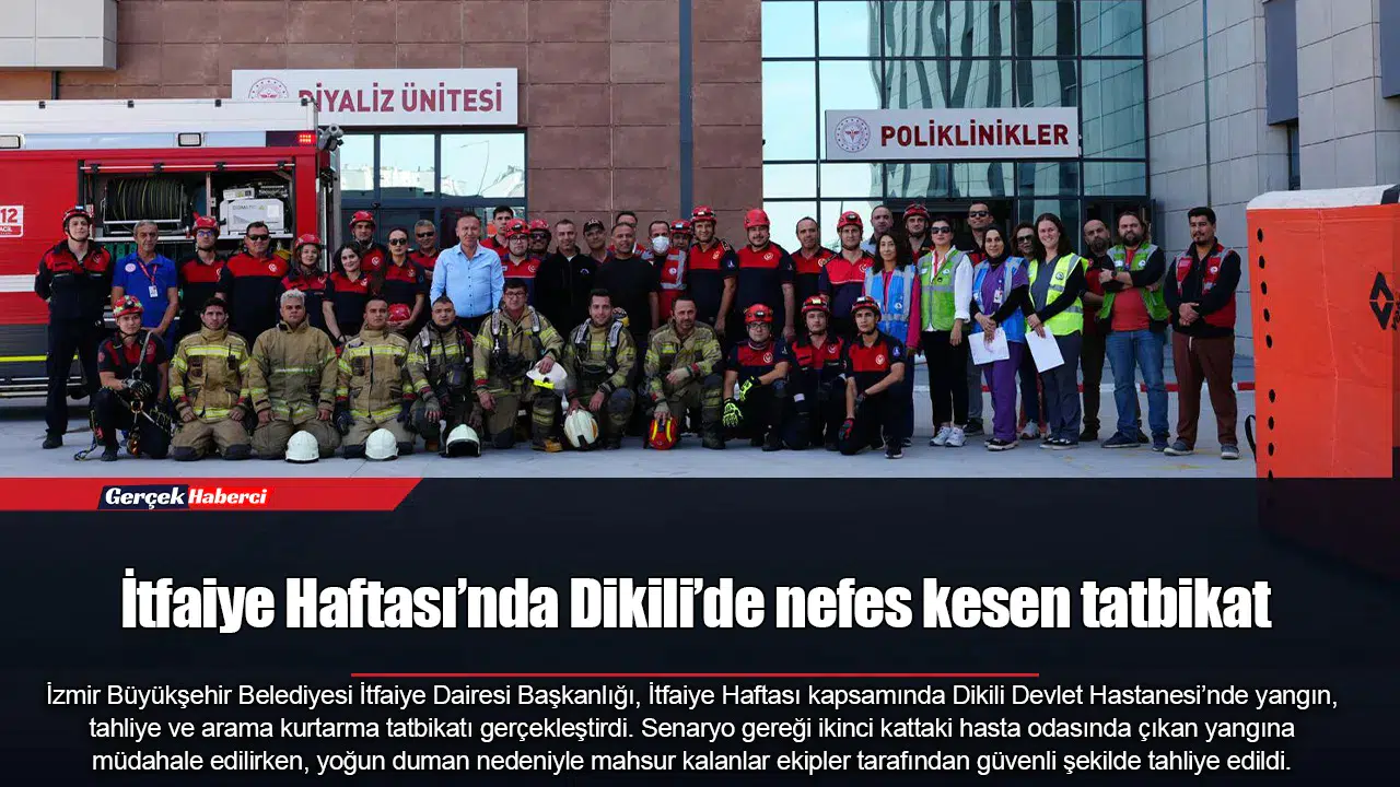 İtfaiye Haftası’nda Dikili’de nefes kesen tatbikat