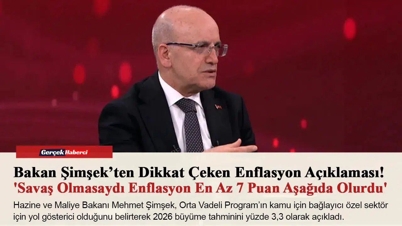 Bakan Şimşek’ten Dikkat Çeken Enflasyon Açıklaması! 'Savaş Olmasaydı Enflasyon En Az 7 Puan Aşağıda Olurdu'
