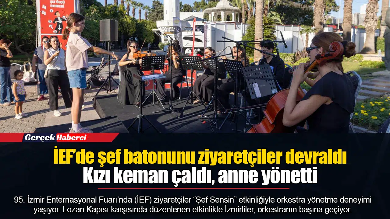 İEF’de şef batonunu ziyaretçiler devraldı... Kızı keman çaldı, anne yönetti