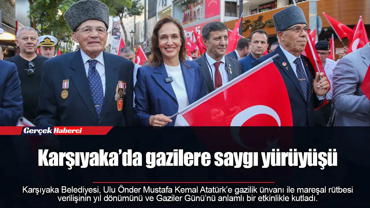 Karşıyaka’da gazilere saygı yürüyüşü