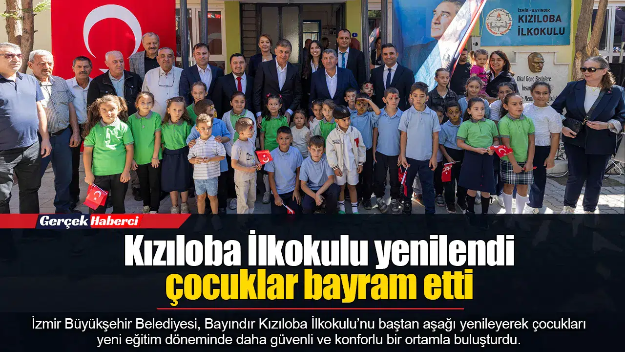Kızıloba İlkokulu yenilendi çocuklar bayram etti