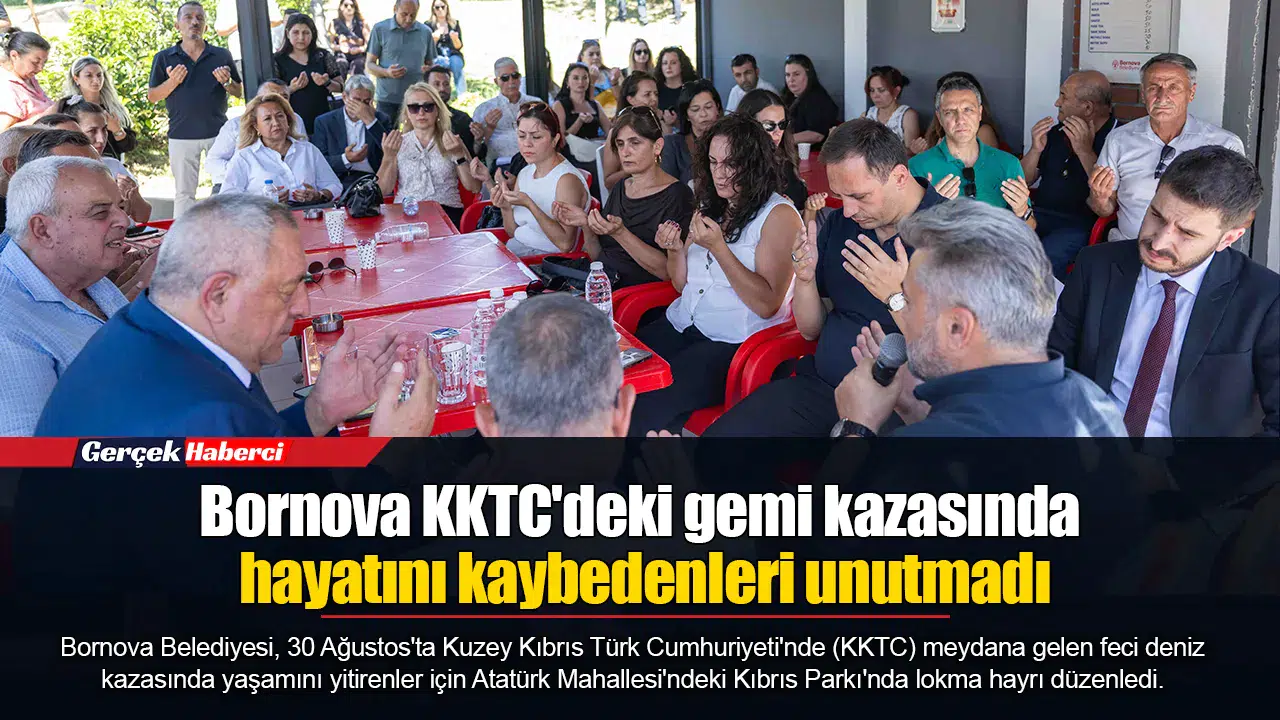 Bornova KKTC'deki gemi kazasında hayatını kaybedenleri unutmadı