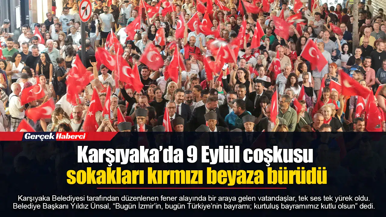 Karşıyaka’da 9 Eylül coşkusu sokakları kırmızı beyaza bürüdü