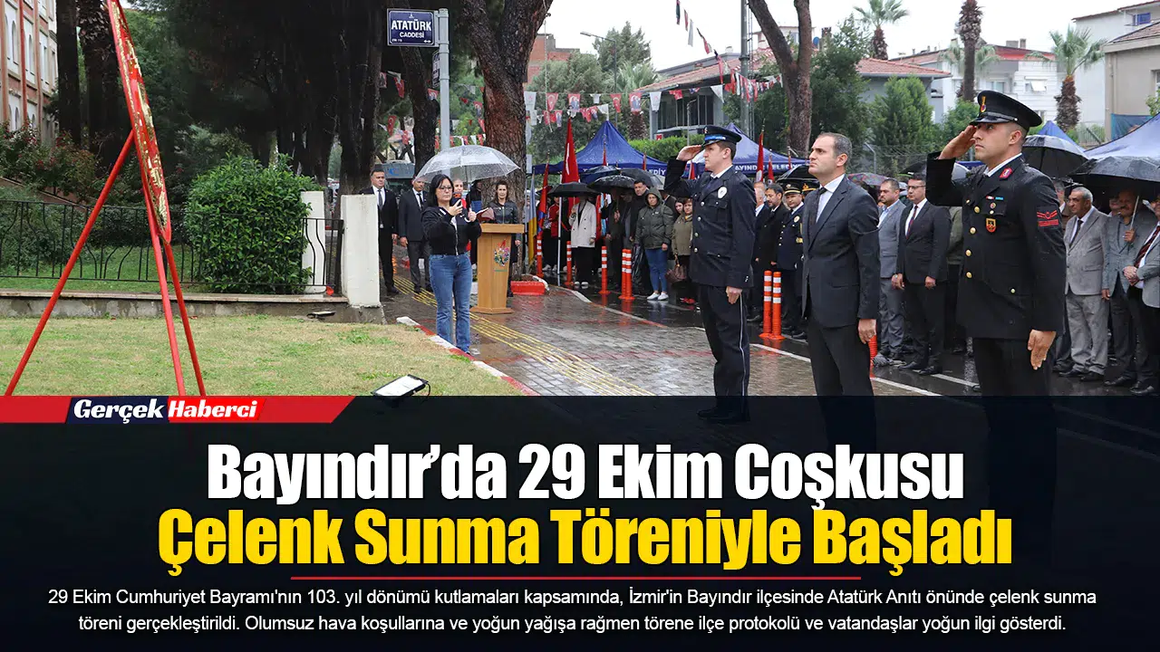 Bayındır’da 29 Ekim Coşkusu Çelenk Sunma Töreniyle Başladı