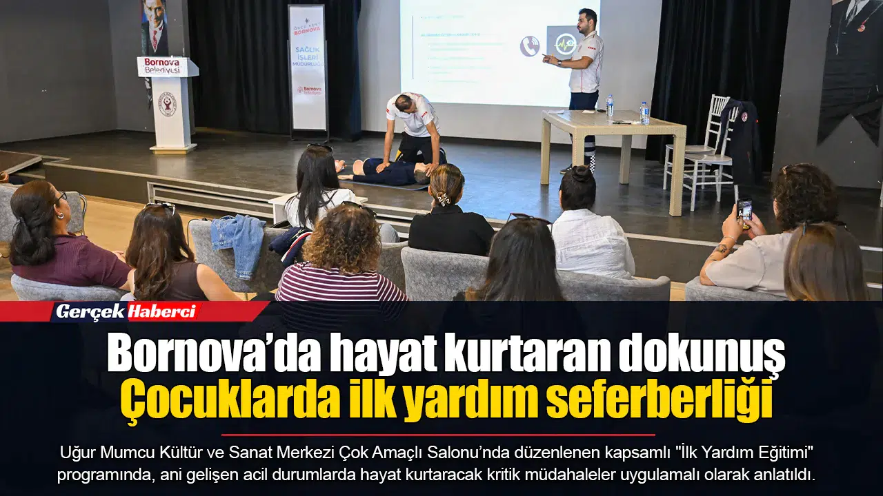 Bornova’da hayat kurtaran dokunuş...  Çocuklarda ilk yardım seferberliği