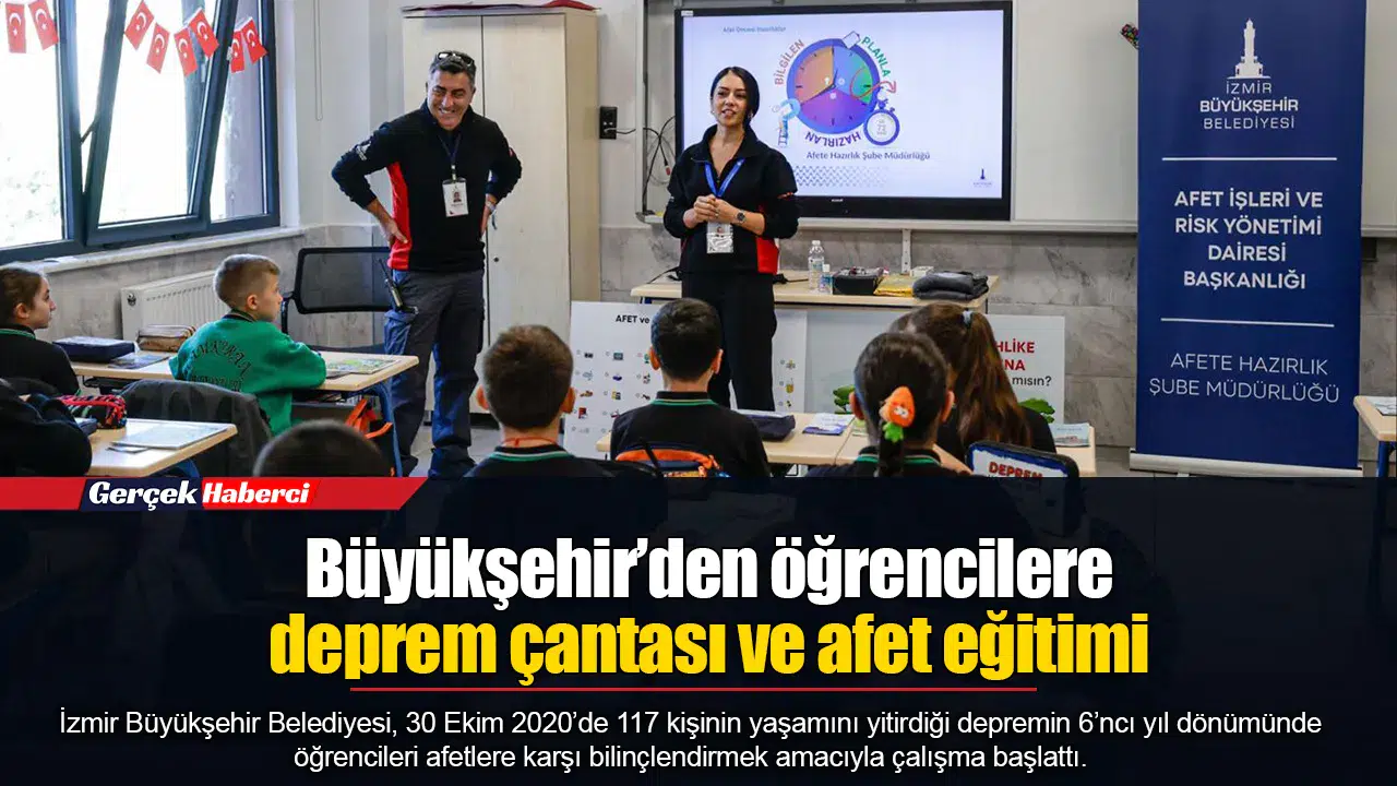 Büyükşehir’den öğrencilere deprem çantası ve afet eğitimi