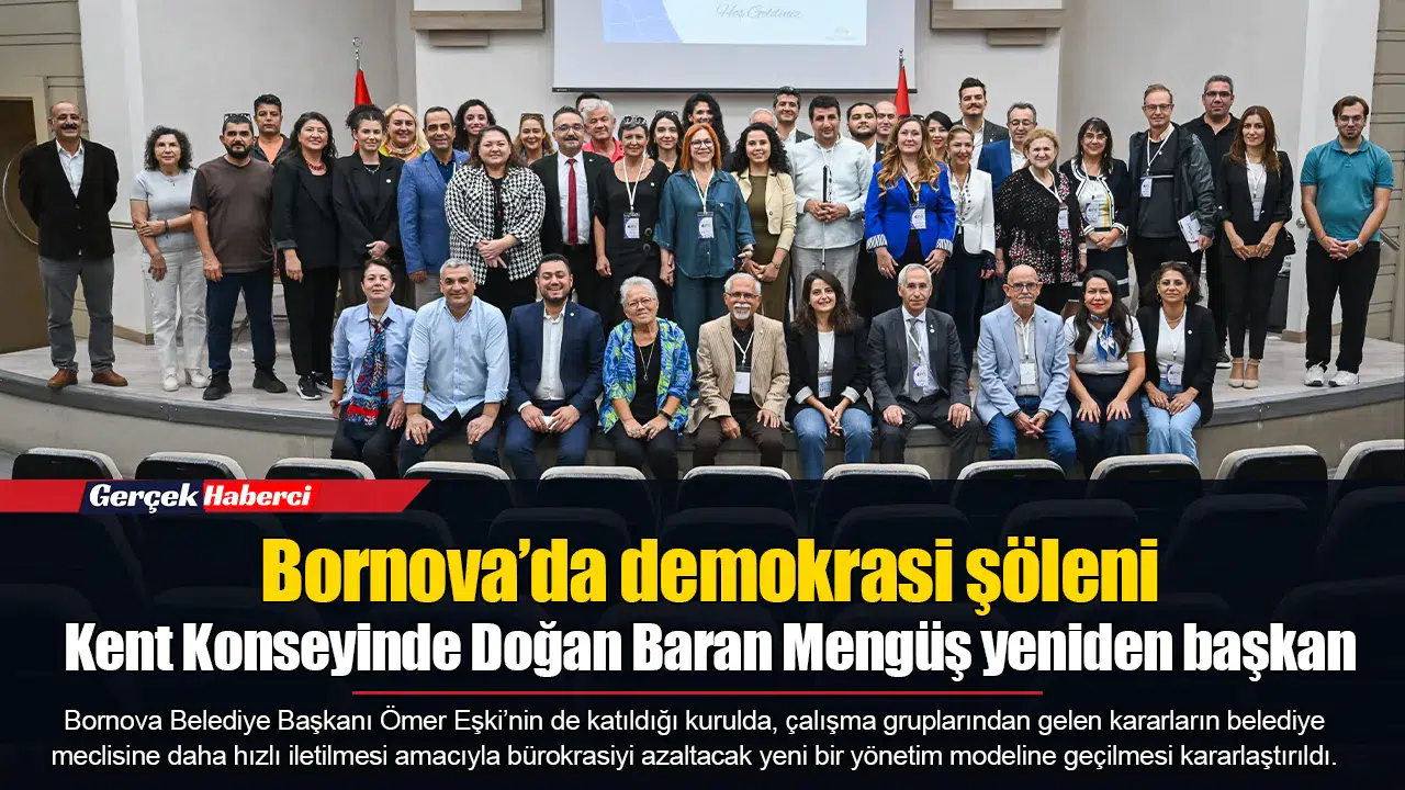 Bornova’da demokrasi şöleni: Kent Konseyinde Doğan Baran Mengüş yeniden başkan