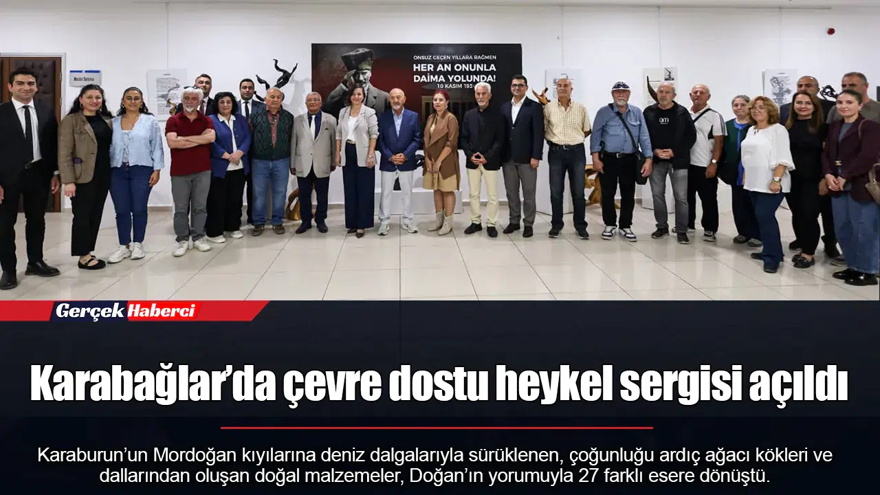 Karabağlar’da çevre dostu heykel sergisi açıldı