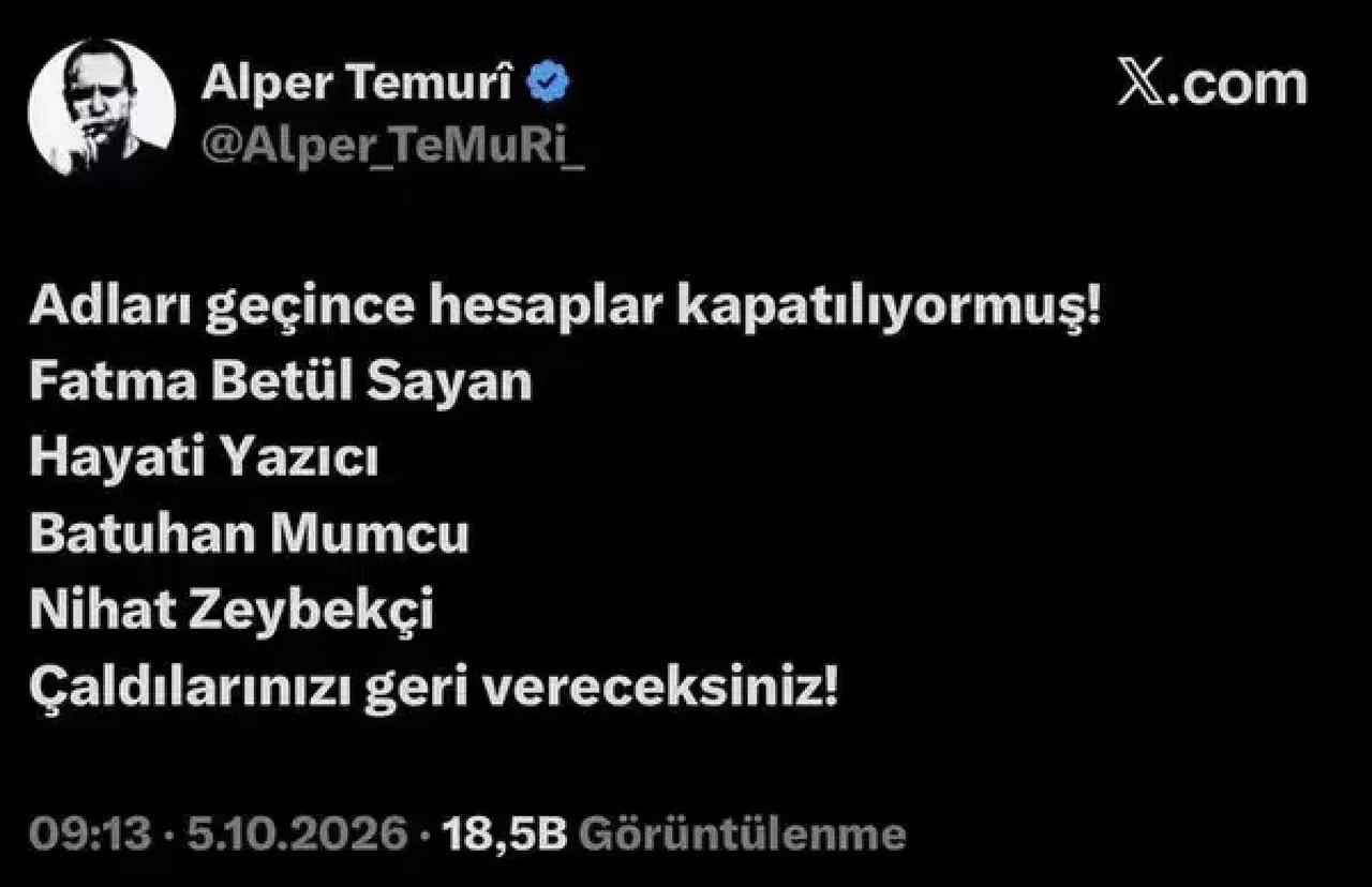 AKP'li Temuri'nin X hesabına fon eleştirisi sonrası erişim engeli