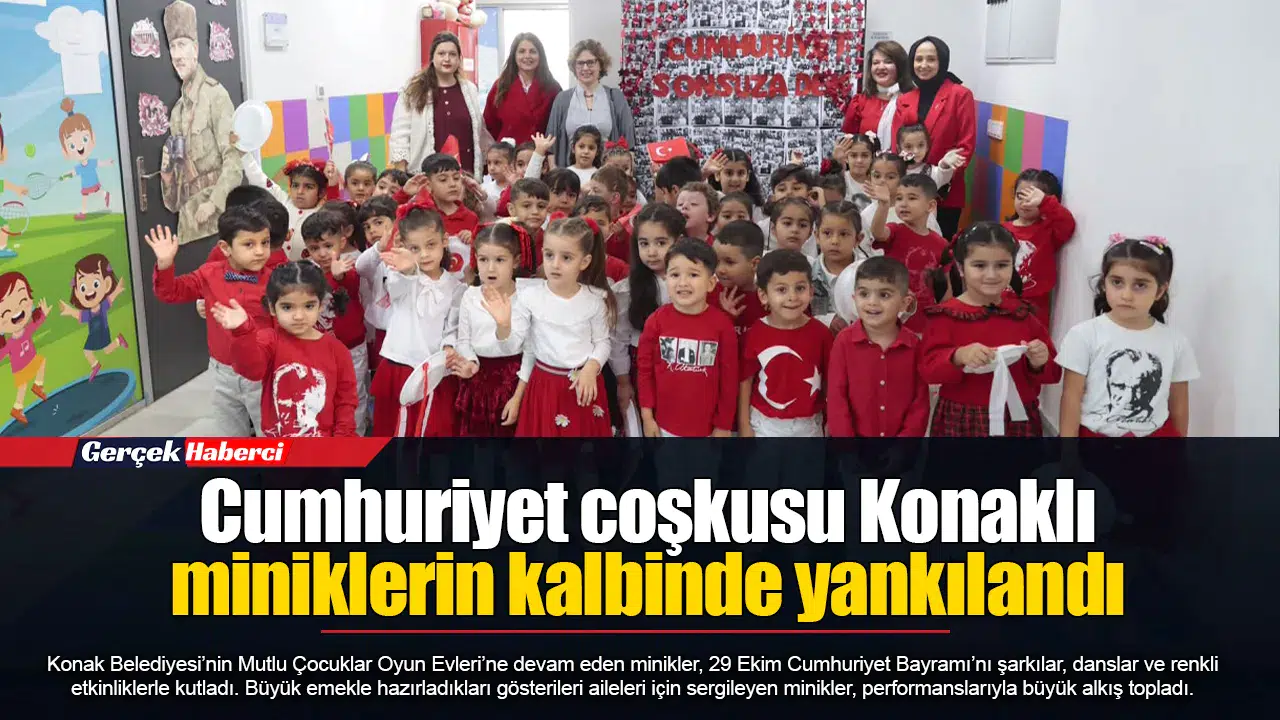Cumhuriyet coşkusu Konaklı miniklerin kalbinde yankılandı