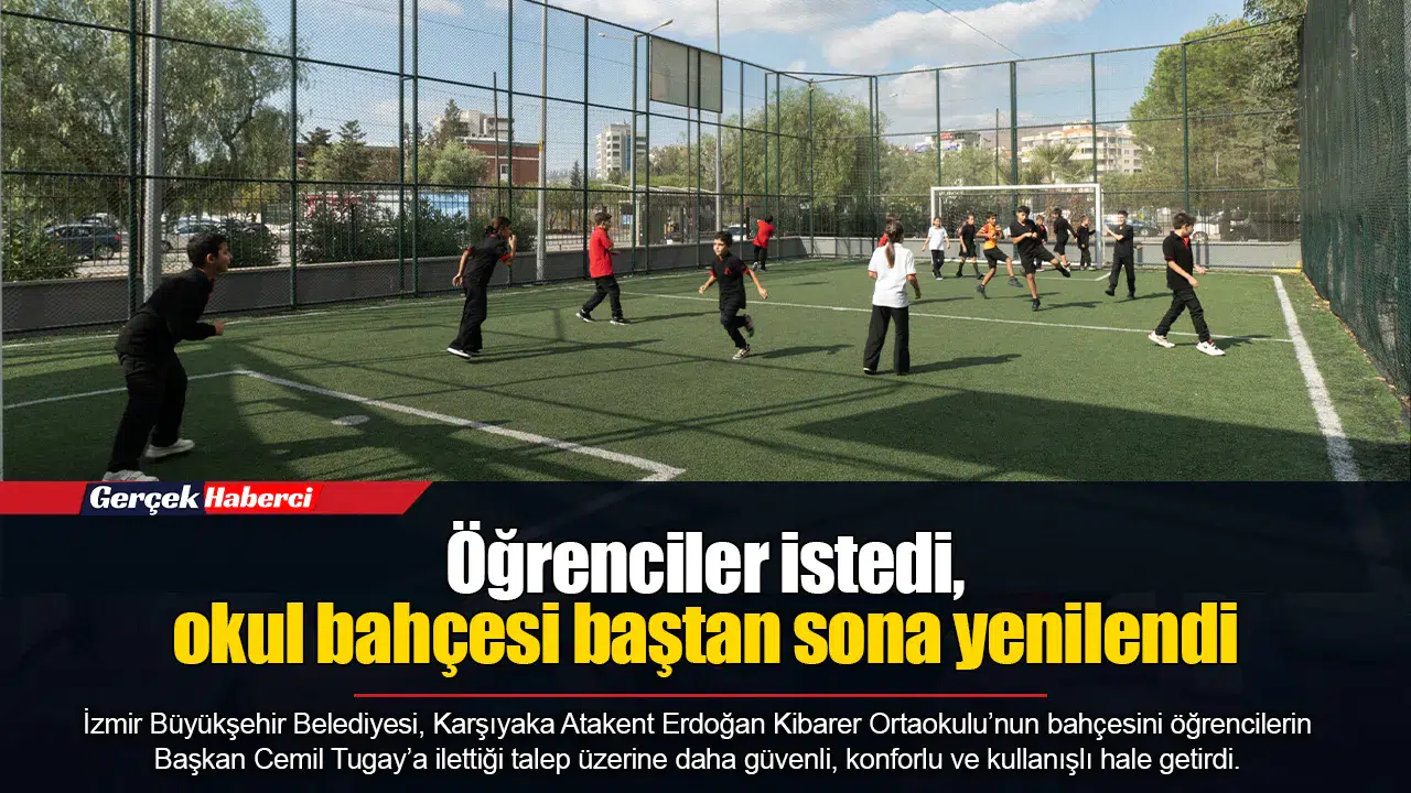 Öğrenciler istedi, okul bahçesi baştan sona yenilendi