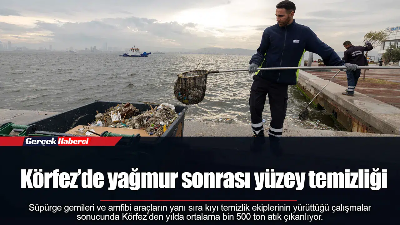 Körfez’de yağmur sonrası yüzey temizliği