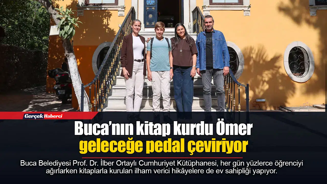 Buca’nın kitap kurdu Ömer geleceğe pedal çeviriyor