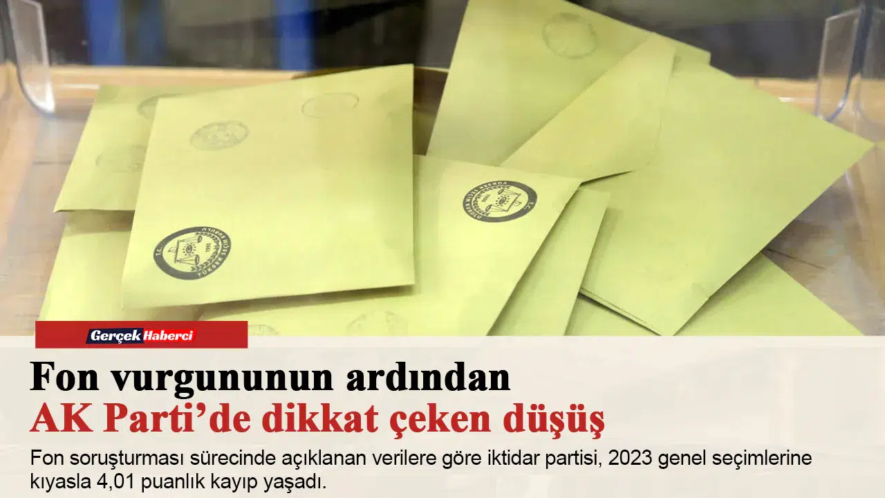 Fon vurgununun ardından AK Parti’de dikkat çeken düşüş