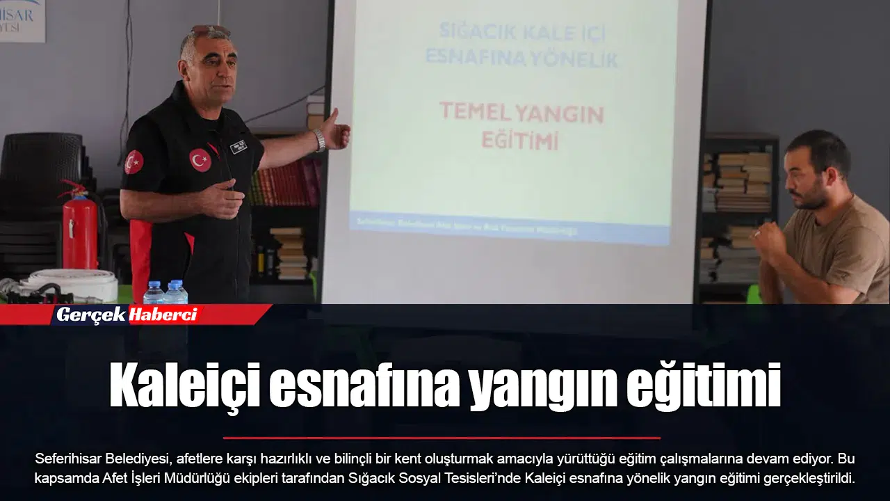 Kaleiçi esnafına yangın eğitimi
