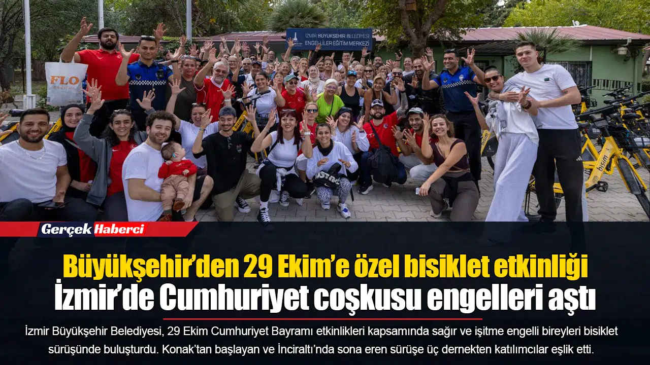 Büyükşehir’den 29 Ekim’e özel bisiklet etkinliği... İzmir’de Cumhuriyet coşkusu engelleri aştı
