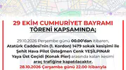 İzmir'de 29 Ekim nedeniyle Atatürk Caddesi trafiğe kapatılacak