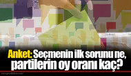 Anket: Seçmenin ilk sorunu ne, partilerin oy oranı kaç?
