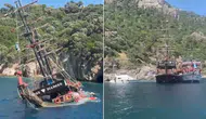 Marmaris'te batan teknedeki 148 kişi tahliye edildi