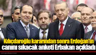Kılıçdaroğlu kararından sonra Erdoğan'ın canını sıkacak anketi Erbakan açıkladı
