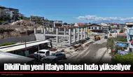 Dikili'nin yeni itfaiye binası hızla yükseliyor