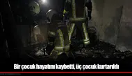 Bir çocuk hayatını kaybetti, üç çocuk kurtarıldı