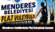 Menderes Sahillerinde Plaj Voleybolu Zamanı