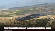 Foça’da makilik alandaki yangın kontrol altına alındı