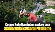 Çeşme Belediyesinden park ve spor alanlarında kapsamlı yenileme