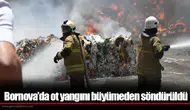 Bornova’da ot yangını büyümeden söndürüldü