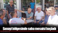 Sanayi bölgesinde saha mesaisi başladı