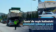 İzmir’de seyir halindeki otomobil tekneye çarptı