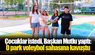 Çocuklar istedi, Başkan Mutlu yaptı: O park voleybol sahasına kavuştu