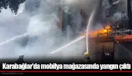 Karabağlar'da mobilya mağazasında yangın çıktı