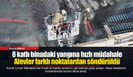 8 katlı binadaki yangına hızlı müdahale