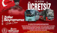Manisa’da 30 Ağustos’ta Toplu Ulaşım Ücretsiz Olacak