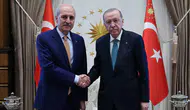 Erdoğan çerçeve yasa sonrası Kurtulmuş'u külliyede kabul etti