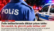 Polis intiharlarında dikkat çeken tablo: İki emekli, üç görevli polis intihar etti!