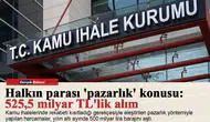 Halkın parası 'pazarlık' konusu: 525,5 milyar TL'lik alım