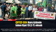 ÇİFTÇİ-SEN: Kuru üzümde taban fiyat 151,5 TL olmalı